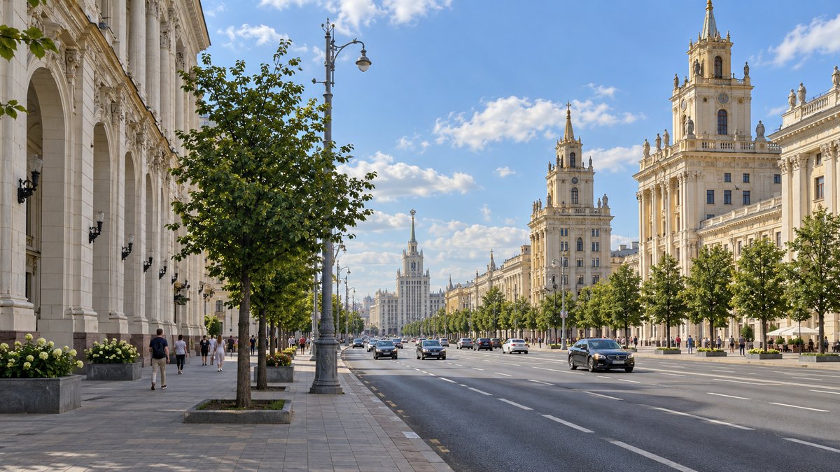 Проспект в центре Минска, сталинский ампир