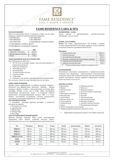 Концепция отеля Fame Residence Lara & Spa — Лето 2026